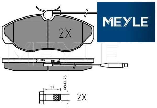 Meyle 0252179719/PD Bremsbelagsatz FüR Scheibenbremse Bremsbelagsatz-image