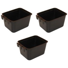 Cage Cups 3-Pk Black 1 Pint / 16 fl oz Hanging Feed  Water Cups Chicken Poultry
