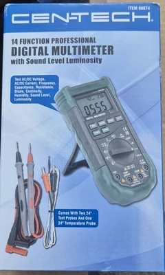 Centech 14 Function Professional Digital Multimeter (98674) Green - Image 1 of 2