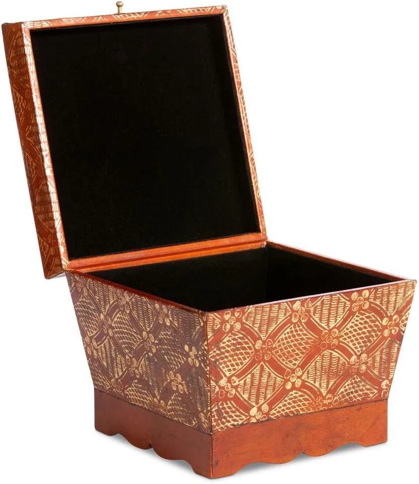 Lilith Tooled Pattern Box Decorative Storage Home Accent - Image 4 of 4