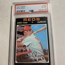 VTG 1971 Topps #100 Pete Rose PSA 4 VG - EX Cincinnati Reds - Free Shipping !!!