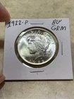 1922-P Silver Peace Dollar ✪ BU GEM ✪ Beautiful Silver Coin ✪
