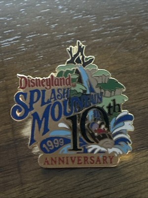 Disney Disneyland Splash Mountain Attraction 10th Anniversary 1999 Pin
