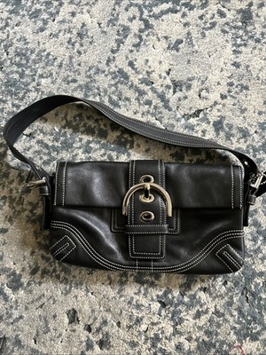 Coach L 05D-8A05 Vintage Small Soho Black Leather Shoulder Bag | eBay