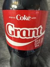 Share a Coke with   Grant   2025 Personalized Gift Coca~Cola Bottle 20oz