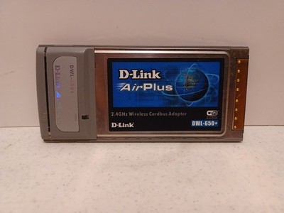 D-LINK AIR PLUS MODEL: DWL-650+ 2.4GHZ 22MBPS WIRELESS CARDBUS ADAPTER