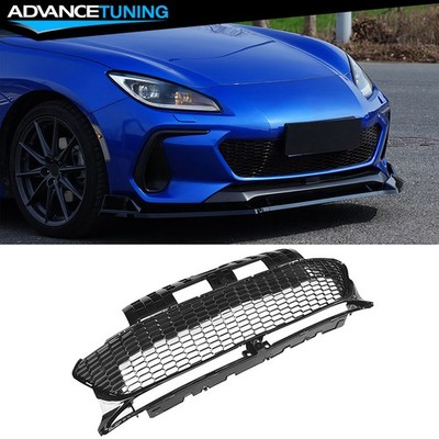 For 22-25 Subaru BRZ GR Honeycomb Style Front Bumper Grille Kit Gloss Black ABS