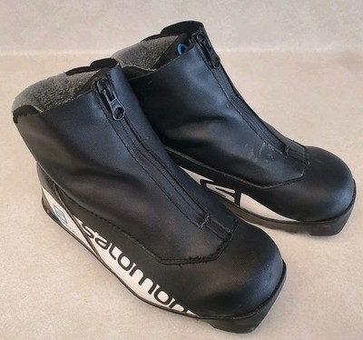 Salomon RC JR Prolink Cross Country Ski Boots Kids US Size 12 K XC Children 30.5