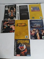 Vintage Lot of 8 Video Game Manuals - Instruction Booklets N64 PS1 Gameboy