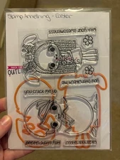 Stamp Anniething - Crack Me Up, Awesomeness, and Happy Easter w/2 dies *USED*