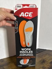 Ace Shaped By Superfeet Insoles Work Anti-Fatigue Support - Large New