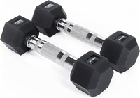Gym Core Balance Cast Iron Hex Dumbbells Pair Anti Roll Free Weights for Home