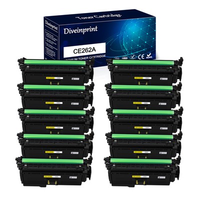 10PK CE262A 647A Yellow Toner Cartridge for HP Color LaserJet CP4025dn CP4525xh