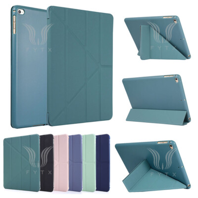 Origami Leder&Silikon Tasche smart Cover Für iPad 6/7/8/9. Air Pro 10,5 11 mini