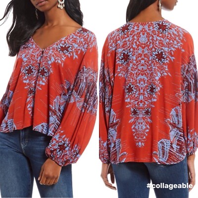 Free People Birds Of A Feather Blouse Size XS