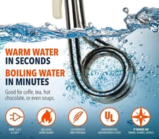 Vintage Immersion Heater 120V/125W, 240v/500W W CH101