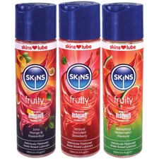 Skins Fruity Flavored Water Based Lube Lubricant 4.4 oz - Select Flavor