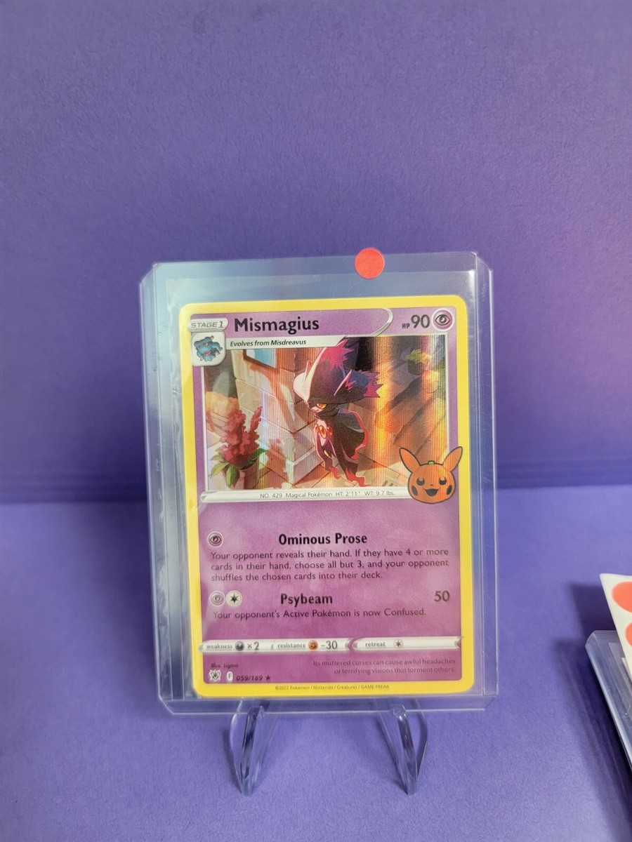 mismagius pokemon card halloween Carta Pokmon 059/189 Tcg Holo Holo Rare Retreat cost NEW Pokemon Trick or Trade
