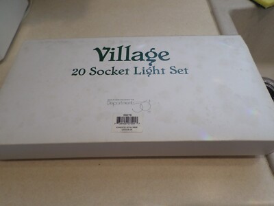 Department 56 99278 20 Socket Light Set Christmas Village Town Accessory Tested
