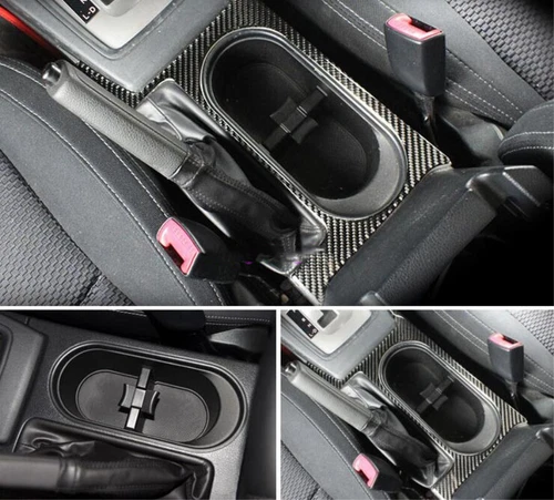 Panel portavasos decorativo de fibra de carbono para Subaru Forester 2013-2018 - Imagen 3 de 4