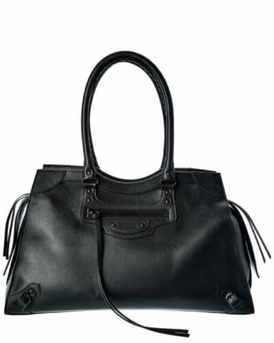 Balenciaga Hardware Large Tote Black Gold Canvas/Leather Bag Balenciaga Hardware Large Tote Black Gold Canvas/Leather Bag