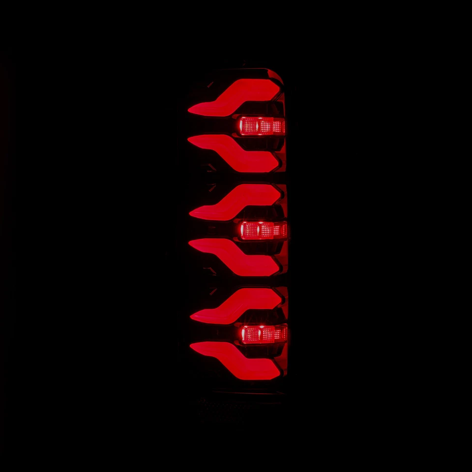 For 1987-1996 Ford F150 F250 F350/Bronco LUXX-Series LED Black Red Tail Lights - Image 2 of 4