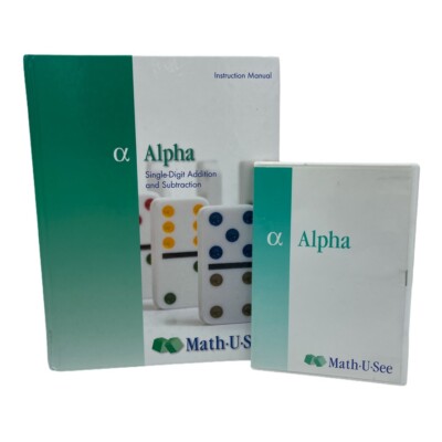 Math U See Alpha Single Digit Addition & Subtraction dvd & Manual