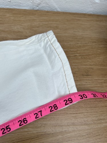 Nuovi pantaloni casual rilassati Topshop Mom crema UK 10 W28 per adattarsi L34 - Foto 10 di 11