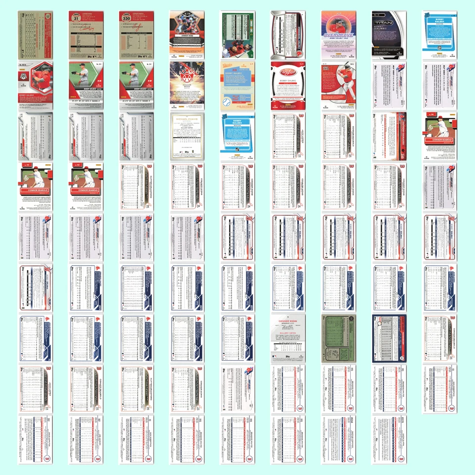 波士顿红袜队新秀套装 80 张棒球卡 Topps Chrome 白金周年纪念近乎完好 — 第 2/4 张图片