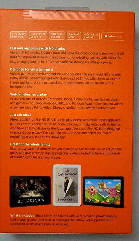 Amazon Fire HD 8 Tablet 10th Generation 2020 With Full HD Display 32GB [Blue] - Image 4 of 4