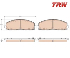 Brake Pad Set, Disc Brake TRW GDB1944 for Fiat Freemont