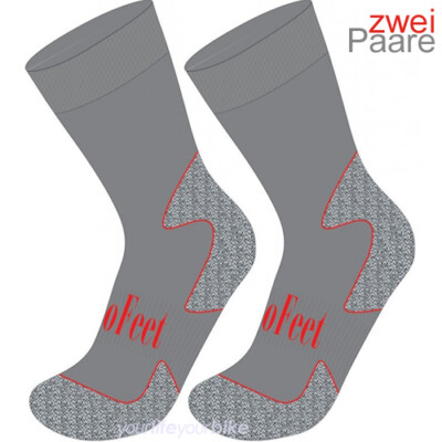 PRO FEET OUTDOOR LIGHT SOCKE 2 PAARE MIDCUT 35 36 37 38 SPORTSOCKE HALBLANG GRAU