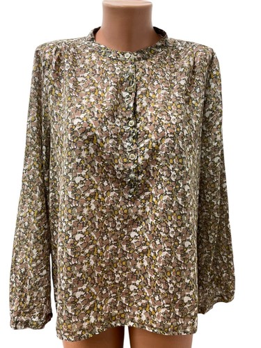 ISABEL MARANT Etoile Size FR 42 - L MARIA Shirt Top Blouse Beige Pink Yellow