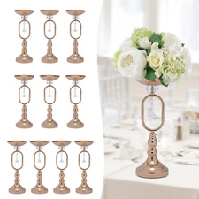 10 Gold Wedding Centerpieces Flower Vase Candle Holder Table Retro Home Decor US