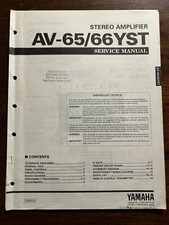 Yamaha AV-65 AV-66YST Stereo Amplifier Amp Service Manual Original Genuine OEM