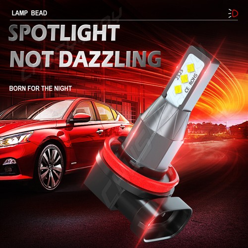 2 piezas bombillas antiniebla LED H11 H16 blancas 6000 k para Nissan Maxima 2016 2017 2018 - Imagen 3 de 11