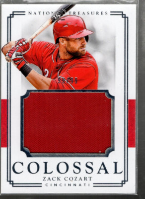 B4927 - 2017 Panini National Treasures Kolossale Materialien #53 Zack Cozart /99
