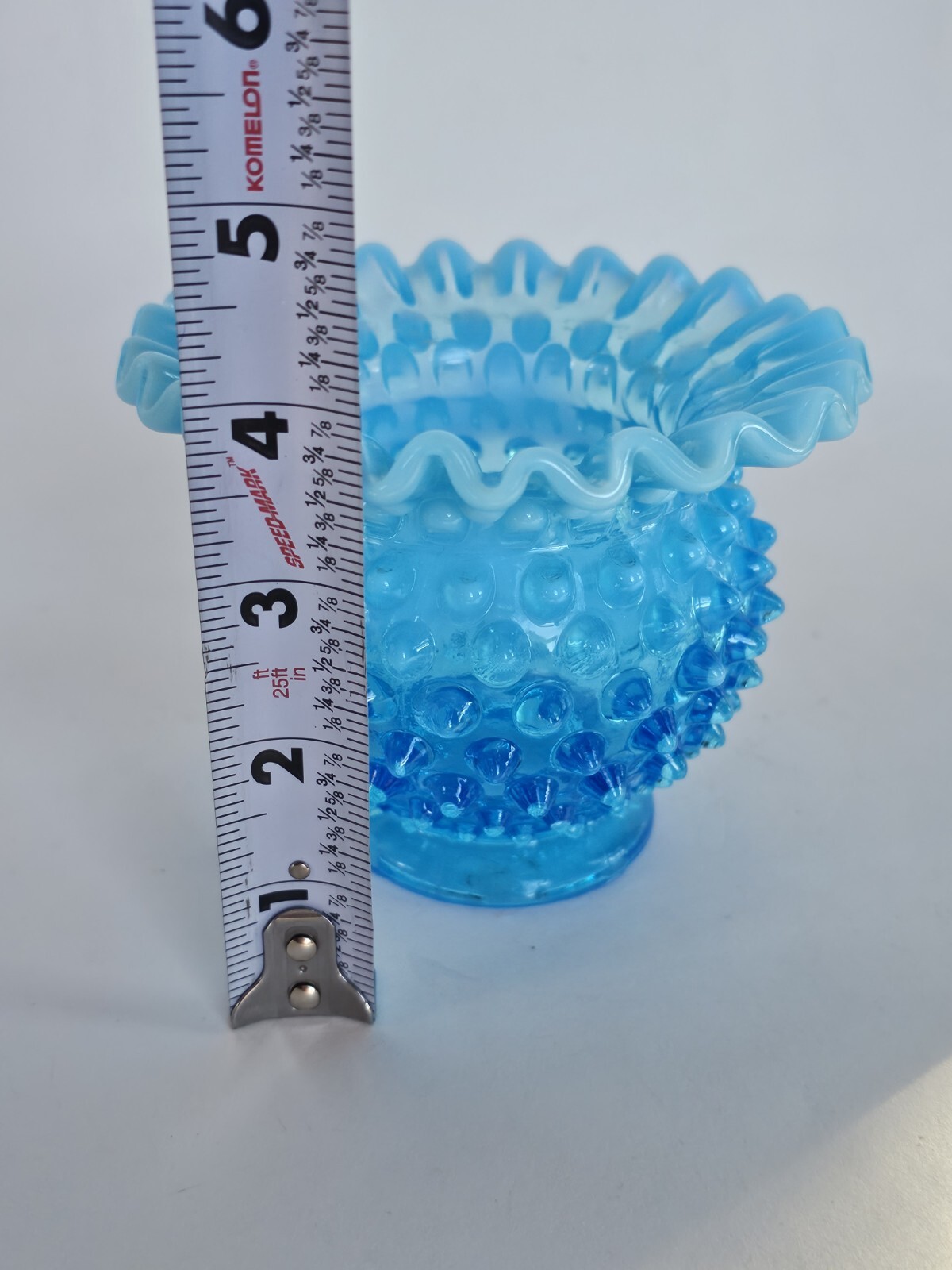 Fenton Hobnail Blue Opalescent Vase eBay