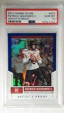 2017 Panini Score Artist's Proof Patrick Mahomes #403 PSA 10 RC #21/35 GEM MINT