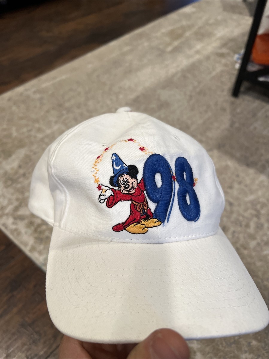 Vtg 1998 Walt Disney World Hat Mickey Mouse Wizard Magic One Size