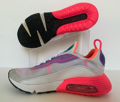 Nike Air Max 2090 White Hyper Orange Running Shoes Women sz 10