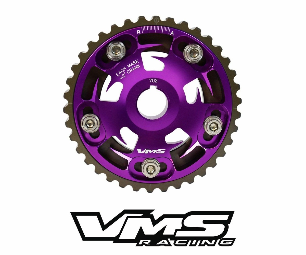 VMS Racing Adjustable Cam Gear With Spiked Bolts – Red, For Honda SOHC D15 D16