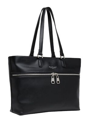 REPLAY Shoulder Bag Schultertasche Tasche Black schwarz Neu