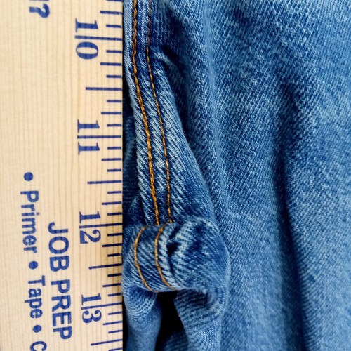 Pantalones de mezclilla elegantes de colección para mujer 10 (28x30) tiro alto algodón cónico EE. UU. lavado medio - Imagen 6 de 12