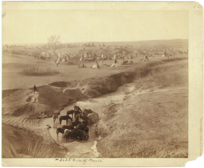 8'' x 10'' Photo 1891 Villa of Brule A Lakota Tipi Camp Near Pine Ridge