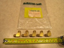 LOT OF 5 Brass Pipe Elbow 50785K122, ANDERSON METALS, 1/8 MNPT x 1/8 FNPT, E0415