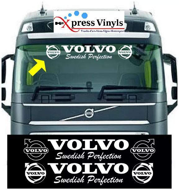 Volvo windscreen decal Swedish Perfection. Volvo truck sticker FH FM FL  FMX