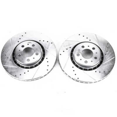 Disc Brake Rotor Set-Front Drilled, Slotted and Zinc Plated Brake Rotor Pair