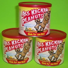 HABANERO PEANUTS - (3) 12 OZ. CANS - ASS KICKIN' GOOD & SPICY