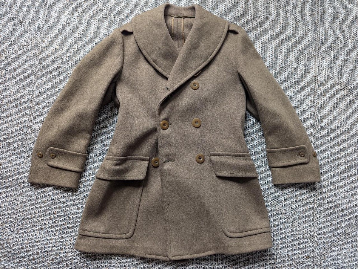 vintage WWII jeep MACKINAW officers 36 us army WOOL peacoat jacket
